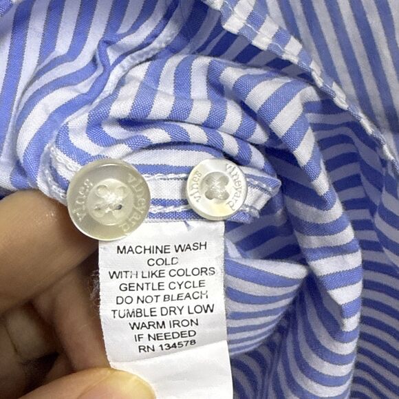 Vineyard Vines Men's Size Medium Slim Fit Tucker Shirt Blue White Stripe Pocket - Picture 7 of 7